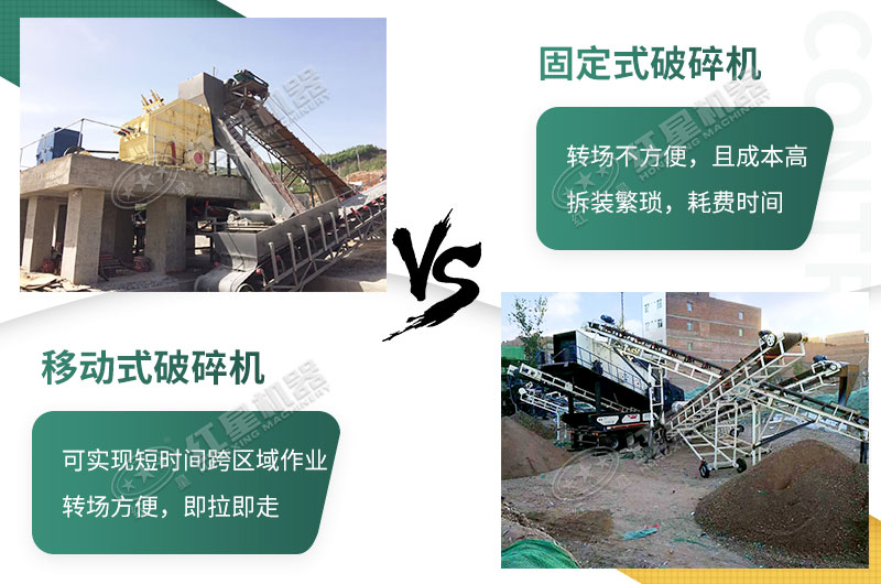 流動粉碎石機，可以隨時轉場停車生產的破碎生產線